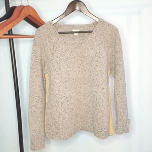 J.Crew Wool Blend Pullover Metallic Stripe Sweater